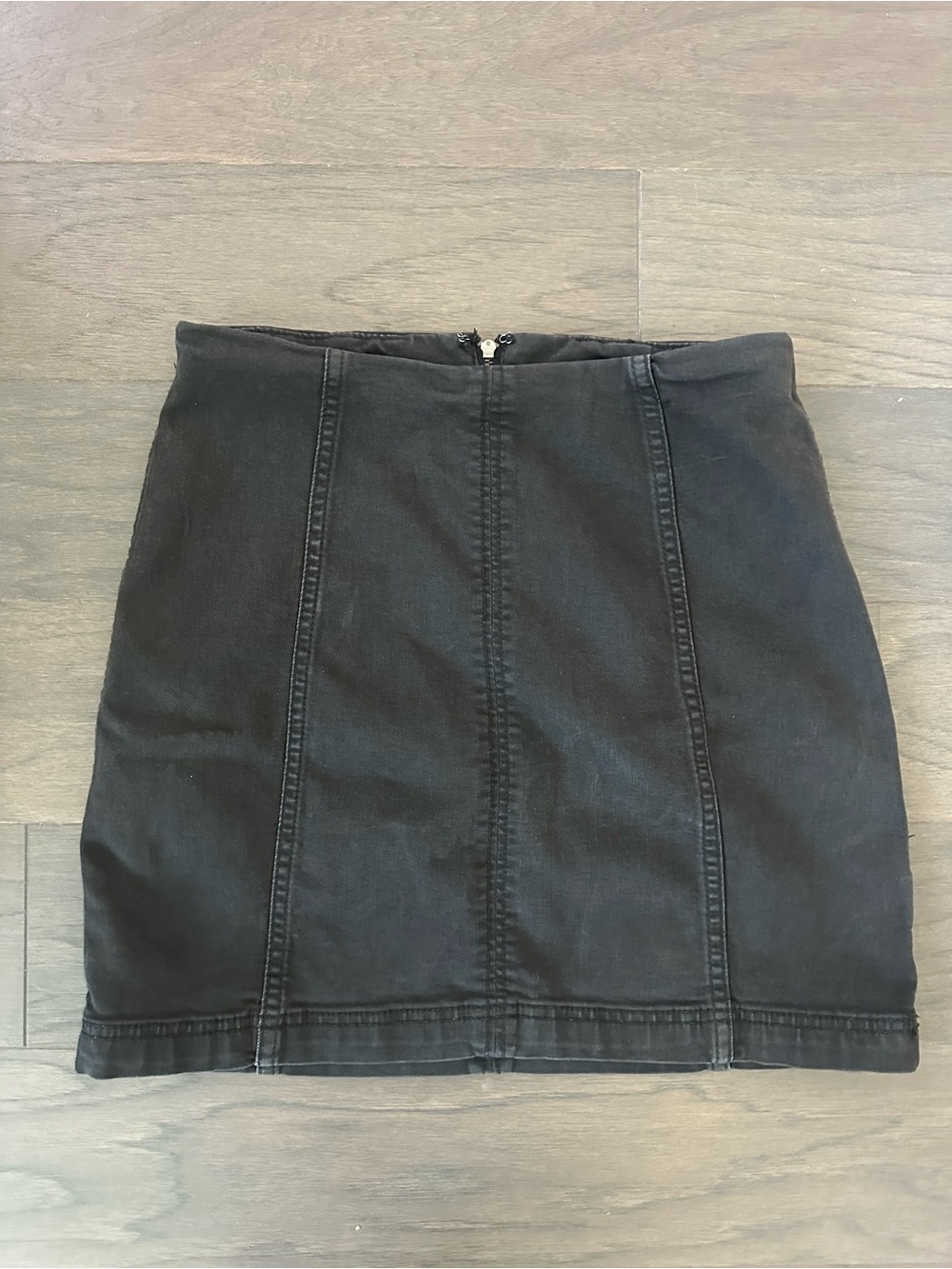 Free People Black Mini Skirt with Panel Stitching size 8